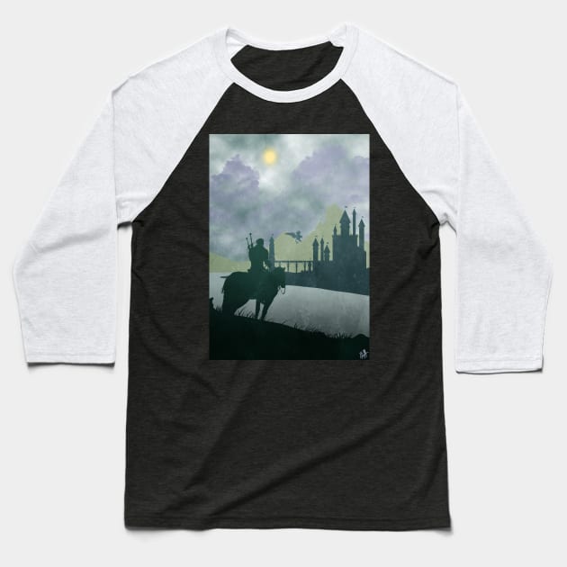 Witcher Silhouette Baseball T-Shirt by Art of Arklin